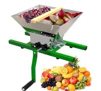 Fruit Crusher, 7L Portable Grape Scratter Pulper for Wine and Cider Pressing, Manual Juicer Grinder in Stainless Steel