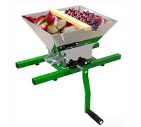 Fruit Crusher, Apple Grinder - Manual Stainless Steel Pulper with Handle for Wine, Cider, and Juice Making, 7L Portable Mill