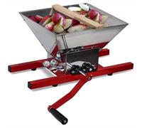 Fruit Crusher, Apple Grinder - Manual Stainless Steel Pulper with Handle for Wine, Cider, and Juice Making, 7L Portable Mill