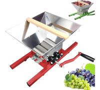 Fruit Crusher Manual Grape Grinder, 7L Stainless Steel Wine Crusher for Homemade Cider, Large Scratter Pulper for Vegetables and Fruits