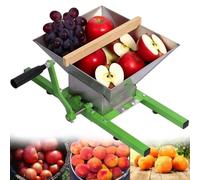 Fruit Crusher Portable Pulper for Wine Cider Pressing, 7L Manual Juicer Grinder Stainless Steel for Grapes