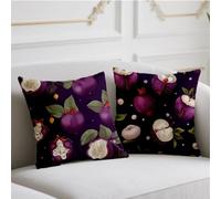 Fruit Cushion Covers 55cmx55cm 2 Pack Velvet Cushions Waterproof Sofa Cushions Navy Pillow Case with Invisible Zipper Throw Pillow Covers for Living Room Home Chair Sofa Patio Winter Fall Decor w-1042