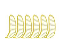 Fruit Cutter Banana Cutter Cucumber Cutter Quick Slicing Reliable Durable Versatile Kitchen Tool for Home Cooking Plastic Yellow 6Pcs