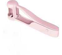 Fruit Cutter - Stainless Steel Grape, Strawberry & Tomato Slicer with Ergonomic Non-Slip Handle, Safe Fruit Divider for Toddlers, Cherries, Olives & More (Baby Food Prep Essential) (Pink)