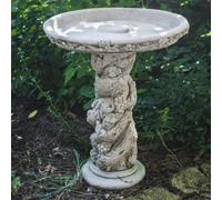 Fruit Design Stone Cast Birdbath