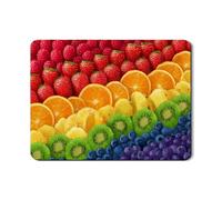Fruit Dish Drying Mats For Kitchen Counter, Colorful Absorbent Rubber Dish Drainer Rack Mat, Summer PU Leather Drying Pad For Coffee Bar Protector 18x24 Inch