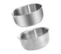 Fruit Drain Bowl Cooking Washing Strainer Colander Quick Draining Stainless Steels Colander Basket Washing Basin Fruit Drain