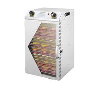 Fruit Dryer Machine, 800W Commercial Food Dehydrator with 18 Layers, 12h Timer, 40-90℃ Temperature Control, Stainless Steel Trays for Dehydrating Vegetables, Meat, and Fruit