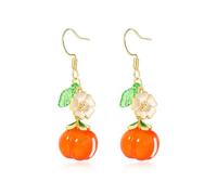 Fruit Earring Strawberry Lemon Orange Grape Cherry Raspberry Pomegranate Lightweight Trendy Drop Dangle Accessories for Women, S, Copper Glass, No Gemstone