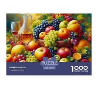 Fruit Educational Game Challenge 1000 Piece Puzzle for Adults -Abundant Fruit Harvest Puzzle Decompression Fun Present for Home70x50cm/1000pcs