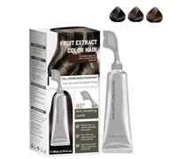 Fruit Essence Hair Dyeing Comb, Fruit Essence Coloring Comb, Black Fruits Hair Dye Cream for Grey Hairs Coverage, Plant Extract Ha-ir Dye Essences, Gentle Long-Lasting No Damage (Chestnut brown)