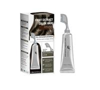 Fruit Essence Hair Dyeing Comb, Fruit Hair Dye Cream for Grey Hairs Coverage, Permanent Hair Dye, Natural Plant-Based Extract Hairs Dye Essence, Suitable for Men and Women，Chestnut brown