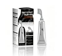 Fruit Essence Hair Dyeing Comb, Permanent Grey Coverage Root Touch-Up Cream, Natural Plant-Based Formula with Fruit Extracts, Gentle Hair Colour for Men Women, 80ml, Black