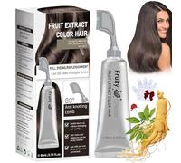 Fruit Essence Hair Dyeing Comb, Safe And Convenient Hair Dye Comb For Women & Men, Nourishing Plant-Based Hair Color, All Hair Types (Brownish Black)