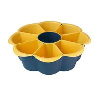 Fruit Etagere Fruit Basket Serving Plates Double Grid Range Breakfast Dishes Split Plate for Home Own Multifunctional Side Dish,blue Nine squares