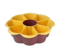 Fruit Etagere Fruit Basket Serving Plates Double Grid Range Breakfast Dishes Split Plate for Home Own Multifunctional Side Dish,red nine squares