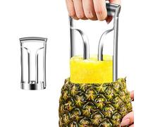 Fruit Extractor and Slicer for Pineapple | Fruit Pulp Remover Tool - 2 in 1 Stainless Steel Vegetable Pineapple Pepper Mango with Durable Design