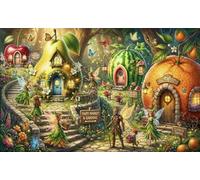 Fruit Fairytale Village 1000 Piece Jigsaw Puzzle,Whimsical Challenge,Gift Idea,Educational Toy,Premium Cardboard,Home Wall Decor,Adults & Kids 14+,Stress Relief 52x38cm