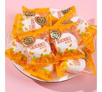 Fruit filled cotton candy, fruit sugar, peach&orange flavor, delicious jam gummies, sweet snacks, New Year soft candy gift pack, desserts, casual snacks, dim sum (Orange flavor,1560g(about 192pcs))