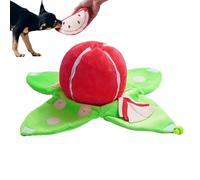 Fruit Find - Watermelon Design Plush Squeaky Puzzle, Sniff Toys For Dogs Performance System, Professional Home Living Room Kitchen, Apartment Corner Alone Time, Vibrant Crimson Emerald Green