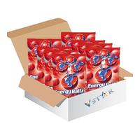 Fruit Flavor & Glotzer 3D Jelly Gummy Sweets Bag 75g - Assorted Fruit Flavour Chewy Treats - Trol (21 x Bags, Energy Ballz)