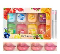 Fruit-Flavored Lip Glosses Set,4-In-1 Mini Lip Balms,Anti Chapping Lip Mmoisturizers,Long-Lasting Moisturizing And Nourish Lip Mask,Suitable For Dry (8Pcs, ONESIZE)