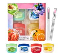 Fruit-Flavored Lip Glosses Set,4-In-1 Mini Lip Balms,Anti Chapping Lip Mmoisturizers,Long-Lasting Moisturizing And Nourish Lip Mask,Suitable For Dry (4Pcs, ONESIZE)