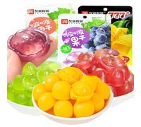 Fruit flavored peeled soft candy, fruit juice fudge, mixed mango grape assorted fruit flavor chewing candy, sweets, desserts, Happy New Year Candies, casual snacks gift pac (Green Grape flavor,5bag)