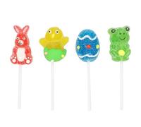 Fruit Flavour Jelly Lollipop 23g Sugar Coated Candy - Easter Bunny Chick Frog Egg Shapes - Halal Beef Gelatine Sweet Treat (4)