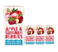 Fruit Flavour Water Variety Pack - Apple & Pear, Mango & Summer Berries - 200ml Juice Drink Cartons - No Added Sugar - cwp (6 x Pack, Apple & Summer Berries Fruit Water)