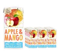 Fruit Flavour Water Variety Pack - Apple & Pear, Mango & Summer Berries - 200ml Juice Drink Cartons - No Added Sugar - cwp (12 x Pack, Apple & Mango Fruit Water)