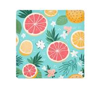 Fruit Floral Camera Wrap Cloth, Squares Magic Self-Adhesive Cloth for Lens Camera Anti-Scratch Lens Protector Makeup Wrap Cloth Bag 13.8" x 13.8"