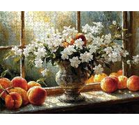 Fruit Flower Puzzle - 1500 Piece Jigsaw Puzzles for Adults - The Back Features Printed Letter Guides - The Pieces fit Together Snugly - Wooden Puzzles for Adults - Gifts Man 34.3 X 22.4 Inch s7h-511