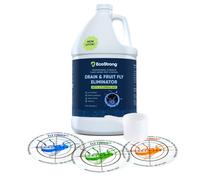 Fruit Fly Drain Treatment | Drain Fly Eliminator | All-Natural, Eliminates Gnats, Sewer Flies and More - Works in All Drains - 128 Fl Oz w Fly Finder