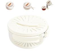 Fruit Fly Proof Bowl for Easy Cleaning, 2-in-1 Washing Bowl with Mesh Basket & Lid, Multifunctional Strainer for Fruit and Vegetables, Kitchen Food Container (White)