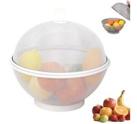 Fruit Fly Proof Bowl with Lid, Mesh Fruit Basket with Lid, Large Capacity Mesh Fruit Basket (White)