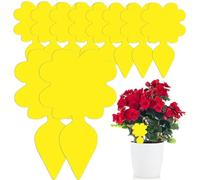 Fruit Fly Trap, 40 Pack Sticky Fly Trap for Indoor Plants, Double-sided Waterproof Fungus Gnat Sticky Traps, Yellow