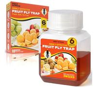 Fruit Fly Trap - Fruit Fly Traps Indoor for Home Use with Powerful Attractant - Odor Free, Long Lasting Fly Catcher Safe for Kids and Pets - Easy to Use, Up to 3 Weeks Protection (6 Pack)