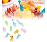 Fruit Food Fork Picks Set,10PCS Cute Animals Bento Box Decoration Set,Reusable Fruit Fruit Fork Dessert Forks,Mini Toothpick Fork Picks for Cake Dessert Party Supply