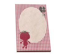 Fruit Food Pattern Theme Design Reusable Sticky Note Selves Adhesive Write Pad Removable for Journaling Office School Reusable Adhesive Note