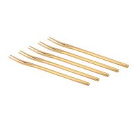 Fruit Fork, 5Pcs Stainless Steel Dessert Cake Small Fork Appetizer Forks Salad Fork Oyster Forks Mini Forks for Household Restaurants Cafe Parties