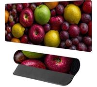 Fruit Gaming Mouse Mat 1600x800x3mm, Mouse Pad Large Red, Desk Mat with Stitched Edge, Mousepad with Non-Slip Rubber Base, Office Accessories, Keyboard Pad, for Gifts, PC, Gaming, Desk Office, M-8570