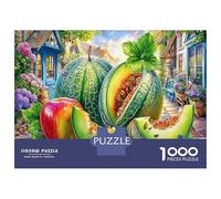 Fruit Garden 1000 Pc Premium Cardboard Colorful Melons Jigsaw Puzzle Pack Family Puzzle Lovers Fun And Challenging Family Game for Home Decor Thoughtful Gift Idea 52x38cm/1000pcs