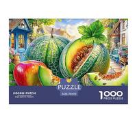 Fruit Garden 1000 Pieces Melons Colorful still Life Artplastic Puzzle for Adults Precision Cut Non-glare Smooth Finish Stress Relief Mindfulness 70x50cm/1000pcs
