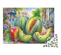 Fruit Garden Paperboard Melons And Apple in Colorful Village Classic Jigsaw Puzzle Interactive Boredom Buster 70x50cm/1000pcs