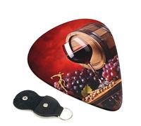 Fruit Grape Red Wine Guitar Picks 6-Pack - Pick Set (0.46mm / 0.71mm / 0.96mm) Suitable For Guitar And Ukulele Playing