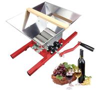 Fruit Grape Wine Classic Crusher, Apple Press and Crusher, 7 Litre/1.8Gallon Manual Grinder, Large Stainless Steel Homemade Cider Crusher for Fruits, Vegetables