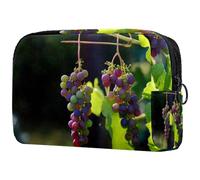 Fruit Grapes Sweet Sunshine Cosmetic Bag for Women, Travel Toiletries Bags Large Makeup Handy Pouch Organiser Bag with Zipper