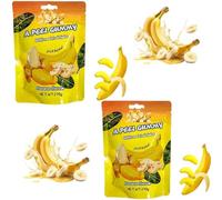 Fruit Gummies - Mango, Grape & Banana Flavours - Soft & Juicy Chewy Candy, 170g Pack - Sweet Fruity Treats for Kids & Adults (2 x Pack, Banana Fruit Gummies)