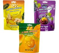 Fruit Gummies - Mango, Grape & Banana Flavours - Soft & Juicy Chewy Candy, 170g Pack - Sweet Fruity Treats for Kids & Adults (2 x Pack, Random Mixed)
